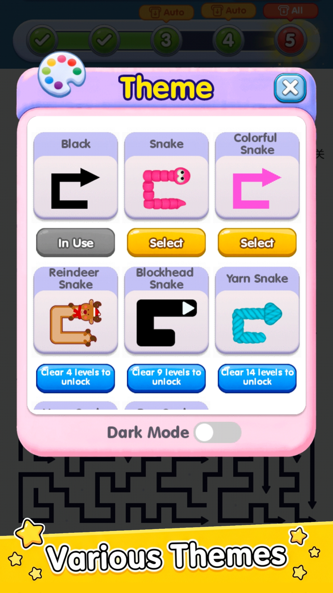 In-game UI with maze and tap hints
